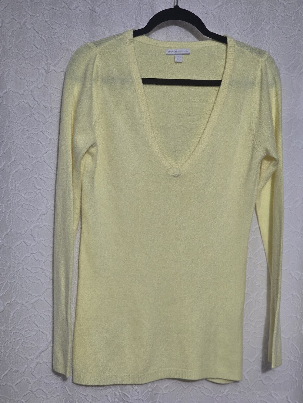 Light Yellow V-Neck Sweater